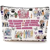 Funny K Pop Character Korean Group Army Cosmetic Bag Singer Inspired Song Idea Gift Army Members Fans Gift Music Lover Merch Makeup Bag Friendship Gifts for Women Friends Mom Aunt Birthday Christmas