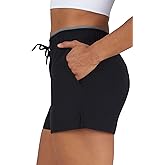 Yogalicious Relaxed Fit Running Short 3" Athletic 2-in-1 Inner Lining Lightweight Short with Drawstring and Pockets for Women