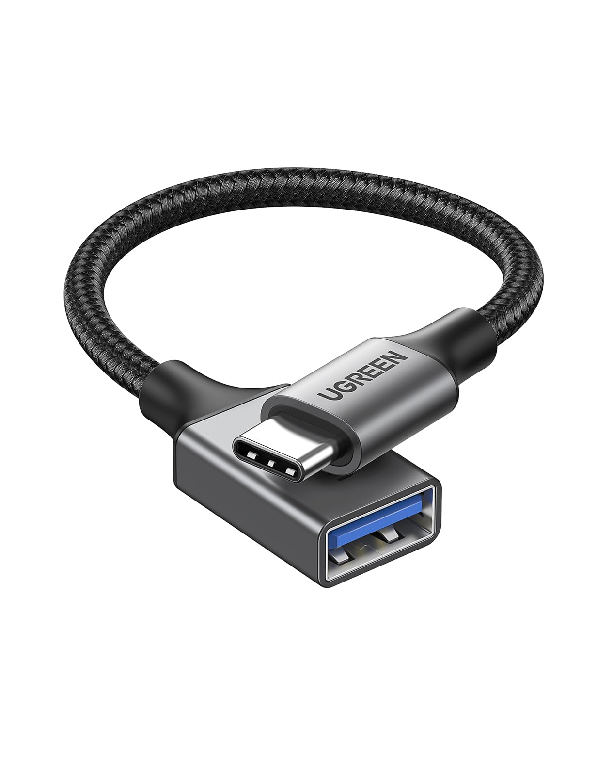 UGREEN USB C to USB Adaptor,10Gbps Aluminum USB C Adapter OTG Cable,Type C Male to USB 3.2 Female Transfer Compatible with MacBook/iPad Air/Pro 2022 Galaxy S22 Dell XPS and more Type C Devices(Black)