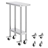 VEVOR Stainless Steel Work Table 24 x 12 x 38