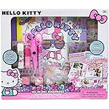 Hello Kitty All-in-One DIY Scrapbook by Horizon Group USA,Includes Over 400 Scrapbooking Essentials.Scrapbook,Sheets,Envelopes,Decorative Accessories,Stickers,Scissors,Stamps,Glue & Sequins Included