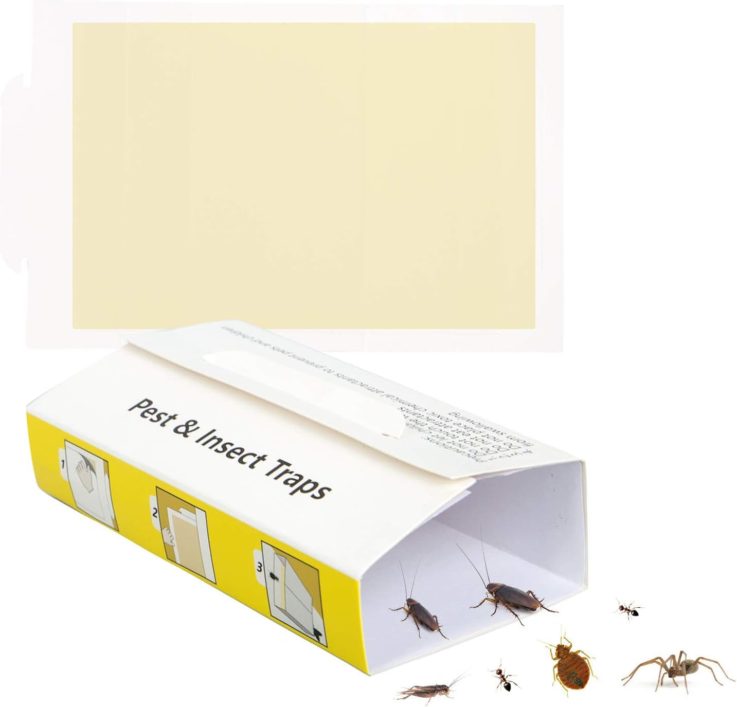 Amazon Com 12 Pack Roach Traps Roach Killer Bait Glue Trap Indoor Home For Spiders Roaches Bugs Crickets Beetles Garden Outdoor