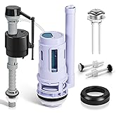 3-Inch Dual Flush Valve Replacement Kit for 2-Piece Toilets, Universal Toilet Repair Kit with Push Button, Fill Valve, Gasket