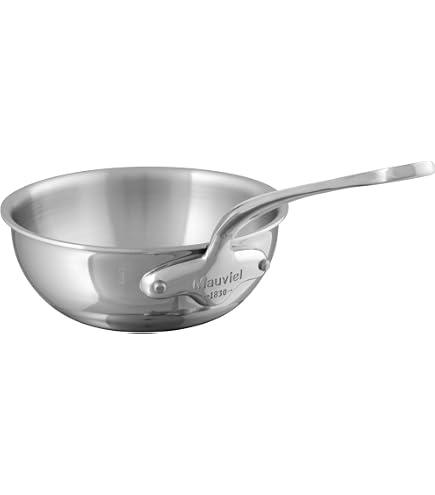 Amazon.com: Mauviel M'Cook 5-Ply Polished Stainless Steel Chef Pan