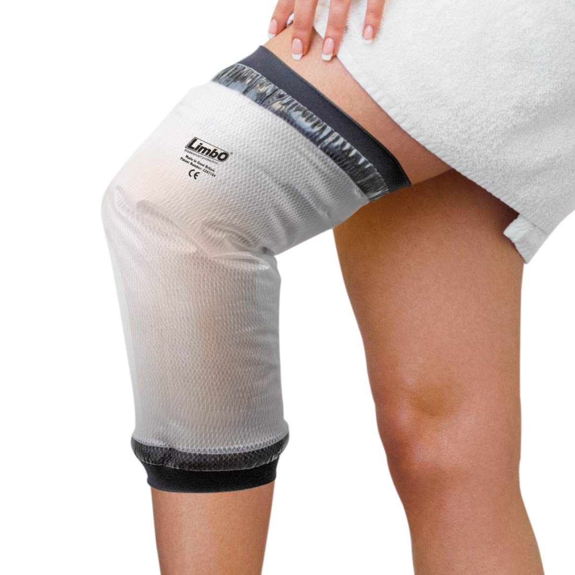 LimbO Waterproof Protectors Dressing Cover for Shower, Adult Knee M86, 39 to 54 cm Above Knee Circumference