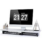 ROCDEER Dual Monitor Stand Riser White, Sturdy