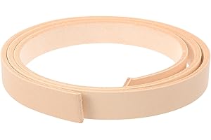 Baluue Vegetable-tanned Semi-finished Leather Belt Strip 1.9cm Wide Natural Cowhide Leather Strap for DIY