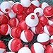 JSHANMEI Fishing Bobbers Hard ABS Snap-on Floats Red & White Push Button Round Float Bobbers Fishing Tackle Accessories
