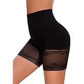 LIRASDIS Shapewear Shorts, Tummy Control Mid-Waist Under Dress Shorts, Lace Seamless Body Shaper