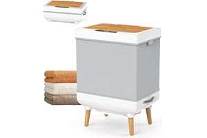 EVENCHIC Towel Warmer, 35L Folding Hot Towel Warmer for Bathroom, Heating & Drying Modes, Timer Function, LED Display, Built-in Hooks, Fits Up to Two 70"X80" Oversized Towels, Large Blankets, Bathrobes