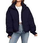 Gihuo Women’s Winter Cropped Puffer Jacket Coat Short Warm Quilted Jacket 2026