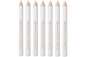 7pcs Sewing Pencil for Fabric, White Water Soluble Fabric Markers for Sewing Tracing Chalk Tailoring Quilting Dressmakers Emb