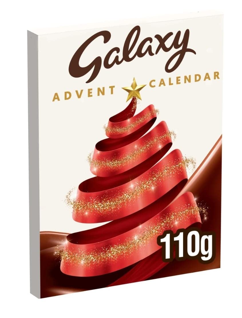 Galaxy Advent Calendar 110g Christmas 2022 with Thank you Sticker