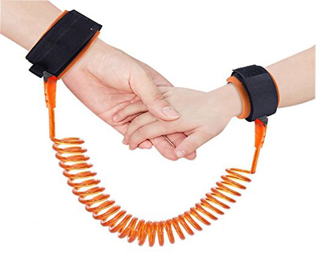 Hillento Baby Child Anti Lost Safety Wrist Link Harness Strap Rope Leash Walking Hand Belt for Toddlers, Kids(1.5m Orange)
