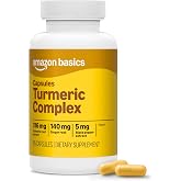 Amazon Basics Turmeric Complex, 316 mg Curcumin, 140 mg Ginger, 5 mg Black Pepper - Joint &amp; Immune System, Healthy Inflammation Response - 65 Capsules (2 Month Supply) (Previously Amazon Elements)