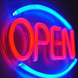 OPEN Neon Sign Lights 18'x 8.7' Big LED Wall Light