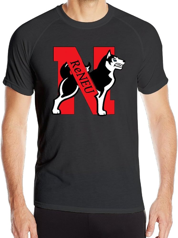 Men Northeastern University NEU Paws Huskies Logo Sports Shirts Amazon.ca Clothing & Accessories