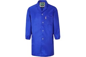 Yukirtiq Lab Coat for Men Long Sleeve Mechanics Coats Garage Work Coat DIY Workshop Laboratory Jacket