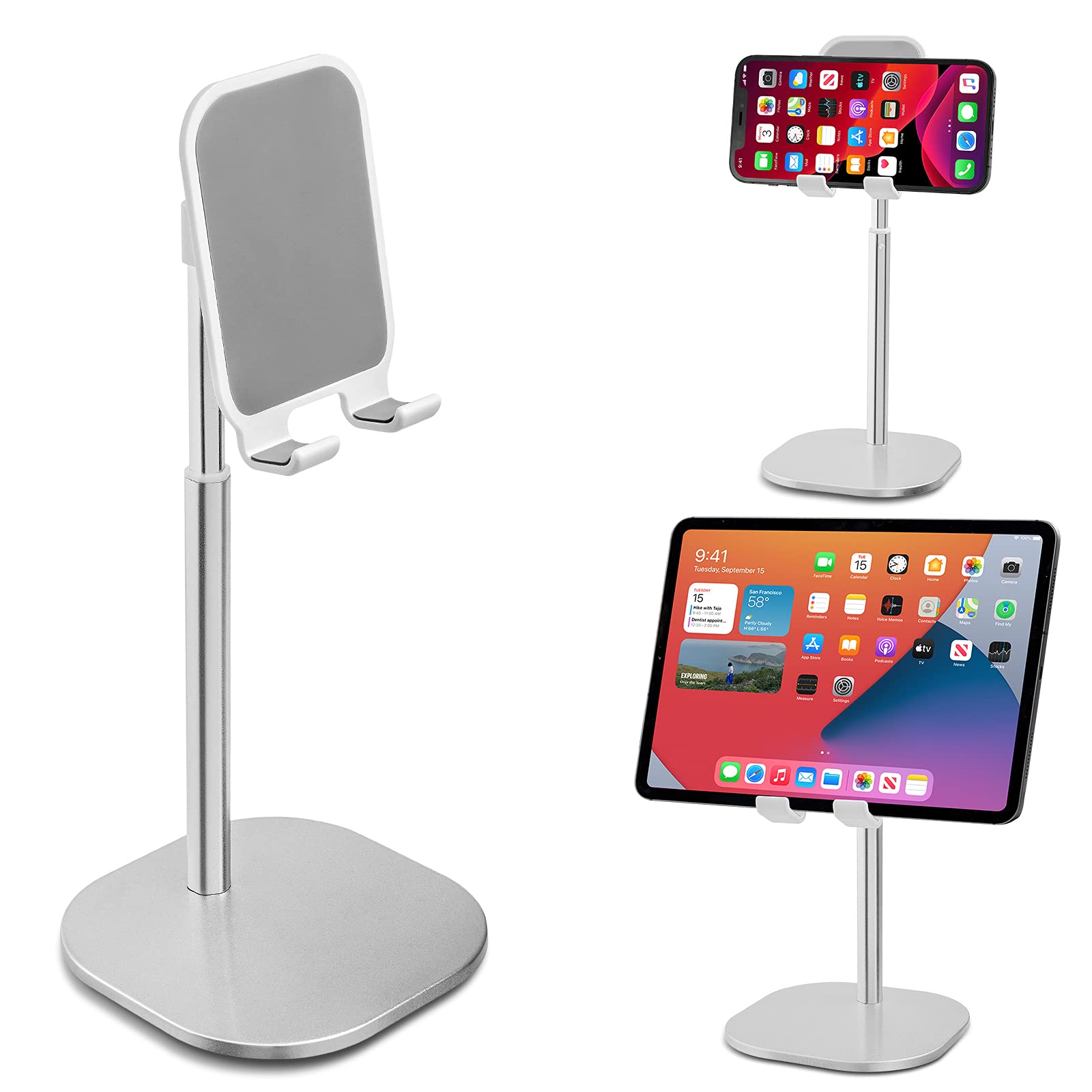 LZHDZQD Mobile Phone Stand, Phone Holder Desk,Phone Stand for Desk (Medium White Phone Holder)