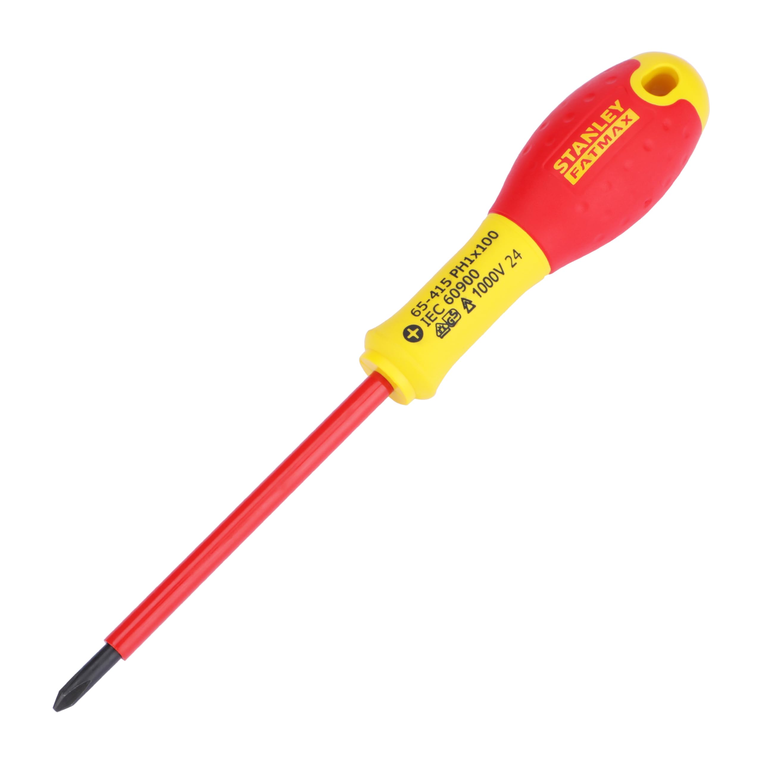 Stanley 065415 FatMax Screwdriver Insulated Phillips 1 x 100mm, Yellow