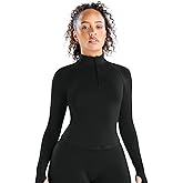 TRYTO Impact Half Zippy Sports Yoga 1/2 Zip Women Workout Fitness Gym Outdoor Coat Running Longline Thumb Holes Tops