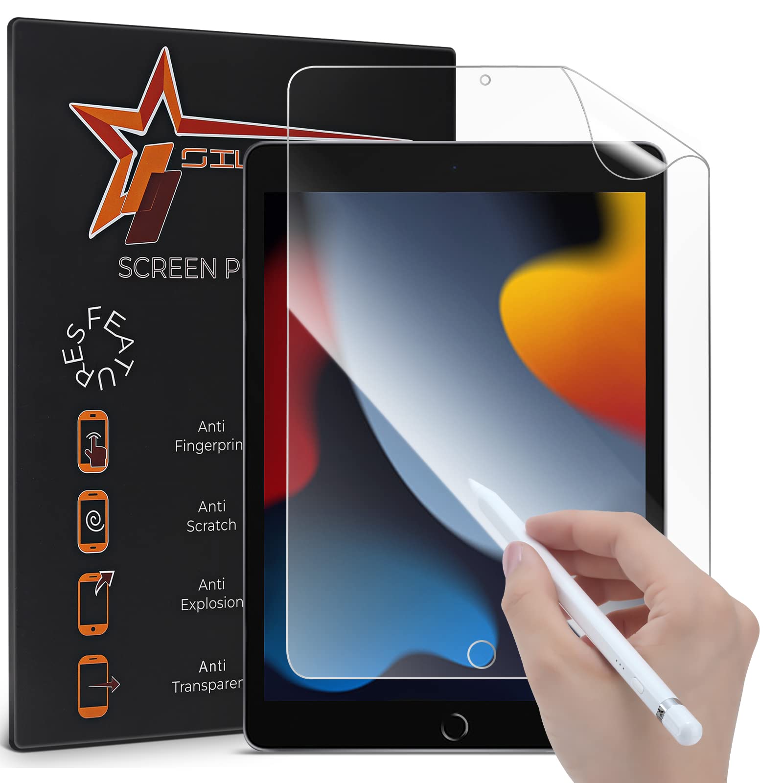 SILCOSTAR [2PACK Paper film Screen Protector-Drawing & Writing- For iPad 10.2" (2019)-Ultra HD Clear Paper Screen Protector Guard Cover For Apple iPad 7 10.2" (2019) (iPad 7th Generation)