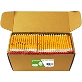 S & E TEACHER'S EDITION 600PCS 4'' Golf Pencils Pre-sharpened, Break-Resistant Lead No. 2 Half Pencils with Eraser Tops, 2 HB pencil, Back to school, 600/Box.