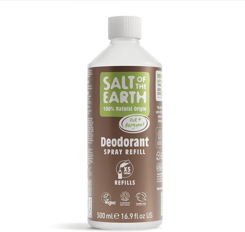 Salt Of The Earth Oud & Bergamot Deodorant Spray Refill 500ml