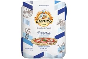 ANTICO MULINO NAPOLI 1924 Antimo Caputo Pizzeria Flour Blue, 11 Pound (5Kg) Bag - Italian 00 Flour - Soft Wheat for Pizza Dough - Makes that Perfectly Elastic, Chewy, Crispy Bubble Neapolitan Pizza