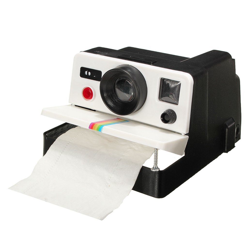 Winterworm Retro Camera-Shaped Plastic Toilet Paper Holder
