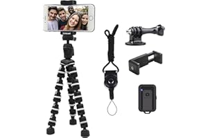 Phone Tripod, Linkcool Octopus Tripod with Wireless Remote Phone Holder Mount Use as iPhone Tripod, Cell Phone Tripod, Camera Tripod, Travel Tripod,Tabletop Tripod for iPhone Gopro