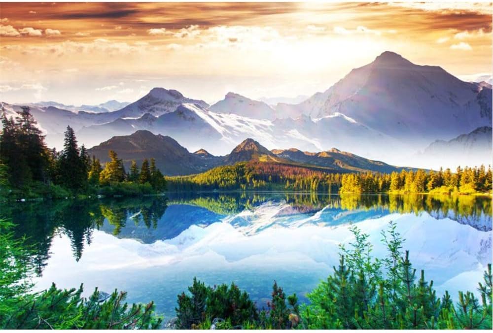 Jigsaw Puzzles Adults Children's Wooden Educational Toys 500/1000/1500/2000/3000 Pieces Snow Mountain Lake Beautiful Landscape Puzzle 0319 (Size : 1500 Pieces)