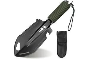 Multifunctional 9-in-1 Camping Tool, Versatile Trowel for Survival, Metal Detecting, Gardening, Hiking & Backcountry