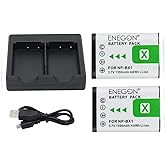 ENEGON NP-BX1 Battery (2-Pack) and Rapid Dual Charger for Sony NP-BX1 and Sony ZV-1, Cyber-Shot DSC-RX100, DSC-RX100 II/III/M