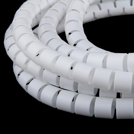 Sharplace 2m Kabelspirale Spiralband Kabelschlauch Kabelschutz - Weiß-10mm