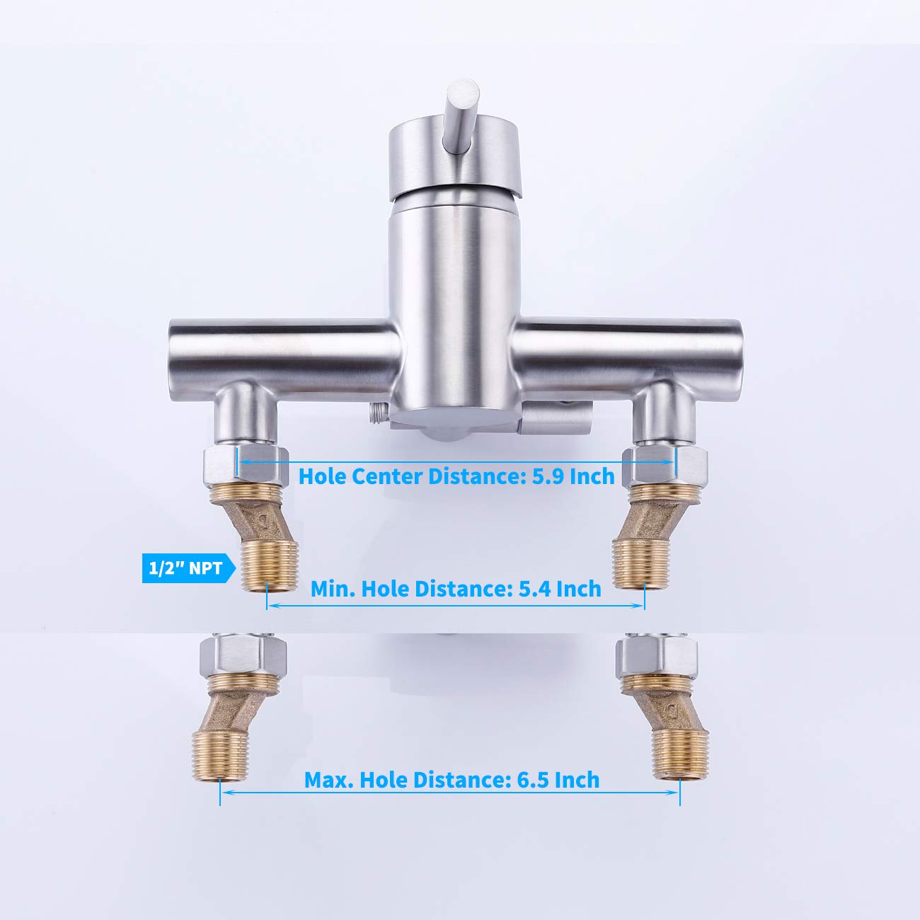 KES Shower System Pressure Balancing Valve Exposed Shower Set Rainfall