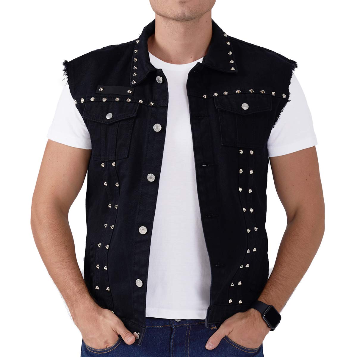 denim vest metal