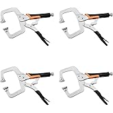 6-Inch C-Clamp Locking Pliers,Heavy Duty Vise Grip Welding Clamp with Swivel Pads for Woodworking,Home,Metalworking,Auto Repa
