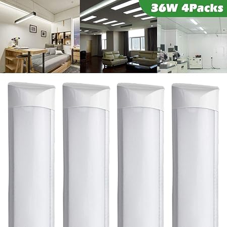 4pcs 36w Slim Linear Led Batten Tube Lights 120cm 4feet 3000lumen