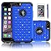 iPhone 6 Plus Case, Sparkle Shimmer Case for iPhone 6 Plus,EC™ Heavy Duty Shock Absorbing Dual Layer Studded Rhinestone Bling Hybrid Protective Case Cover for iPhone 6 Plus 5.5 (Dark Blue)