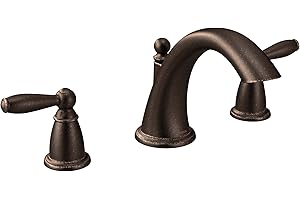 Moen Brantford Oil Rubbed Bronze 2-Handle Deck Mount Roman Tub Faucet Trim Kit Valve Required, T4943ORB