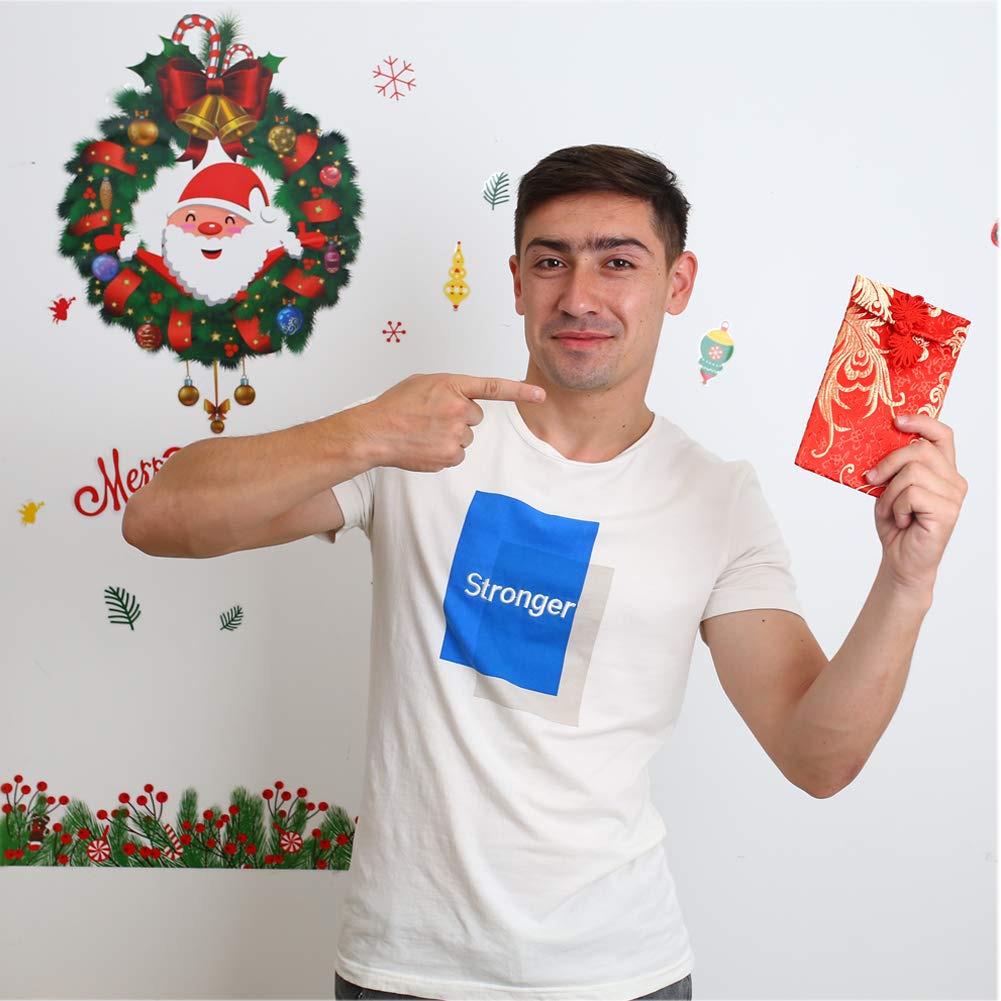 Silk Red Envelopes,3pcs Chinese Element HongBao Card Envelopes Gift Wrap Bags Red Lucky Money Pockets for New Year,Spring Festival,Birthday and Wedding