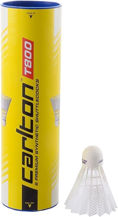 Dunlop Carlton Badminton Shuttle Tournament T800 White Blue Medium Speed 77
