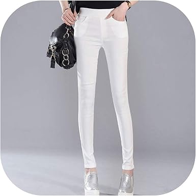 high waist elastic pants