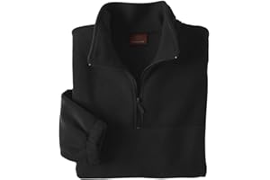 Harriton M980 Quarter-Zip Fleece Pullover - Black - 4XL