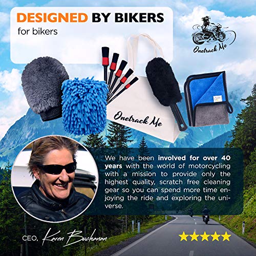 Me Motorcycle Detailing Brush Kit 6 Pack Natural Boar Hair