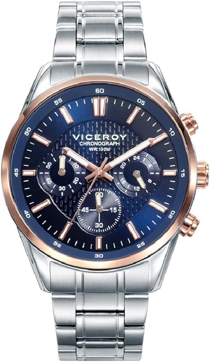 Viceroy Caballero. Cronógrafo. Bicolor IP Rose. Esfera Azul ...
