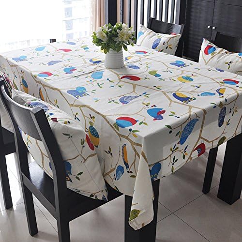 TRE pastoral cotton tablecloth fabric/ table cloth/High-grade green canvas print table cloth/ table cloth-G 140x100cm(55x39inch)