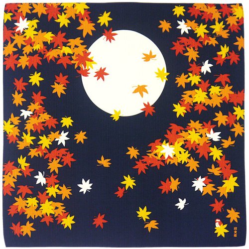 HAMAMONYO Furoshiki Wrap Cloth Moonlight Night of The Autumn Leaves