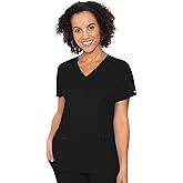 Med Couture Scrub Top for Women, V-Neck with 4 Pocket, Ultra Soft, 2-Way Stretch and Wrinkle-Free Fabric - MC7468